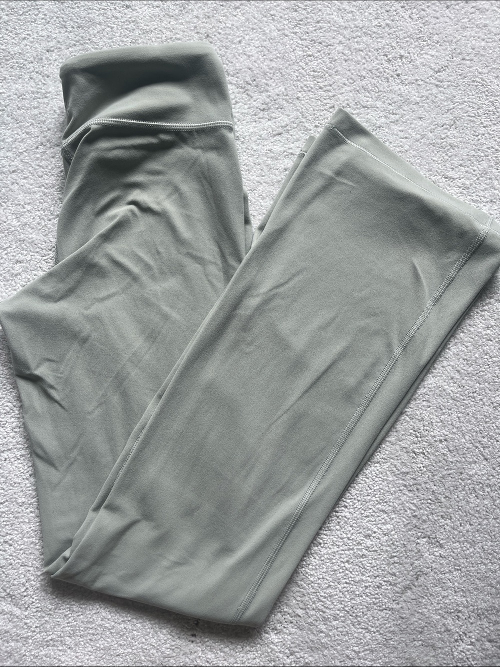 Athleta Sage Green Chit Chat Flare Pants - Picture 6 of 6